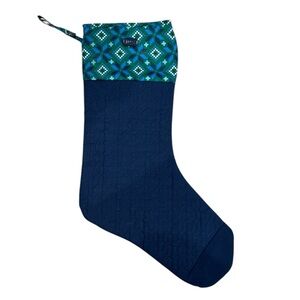 Lug Christmas Stocking Navy Blue - Fair Isle